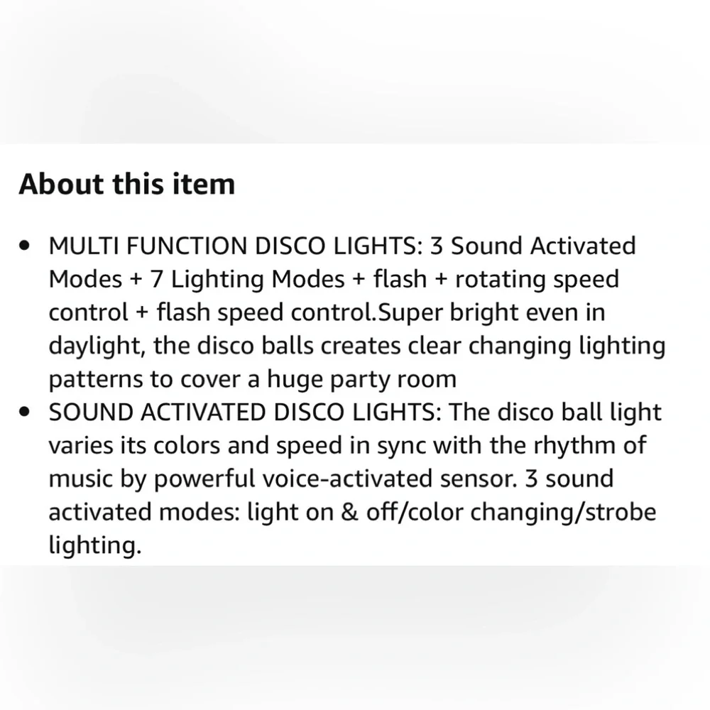 Strobe Lights for Parties,Sound Activated Disco Ball Lights with Remote,2 Packs